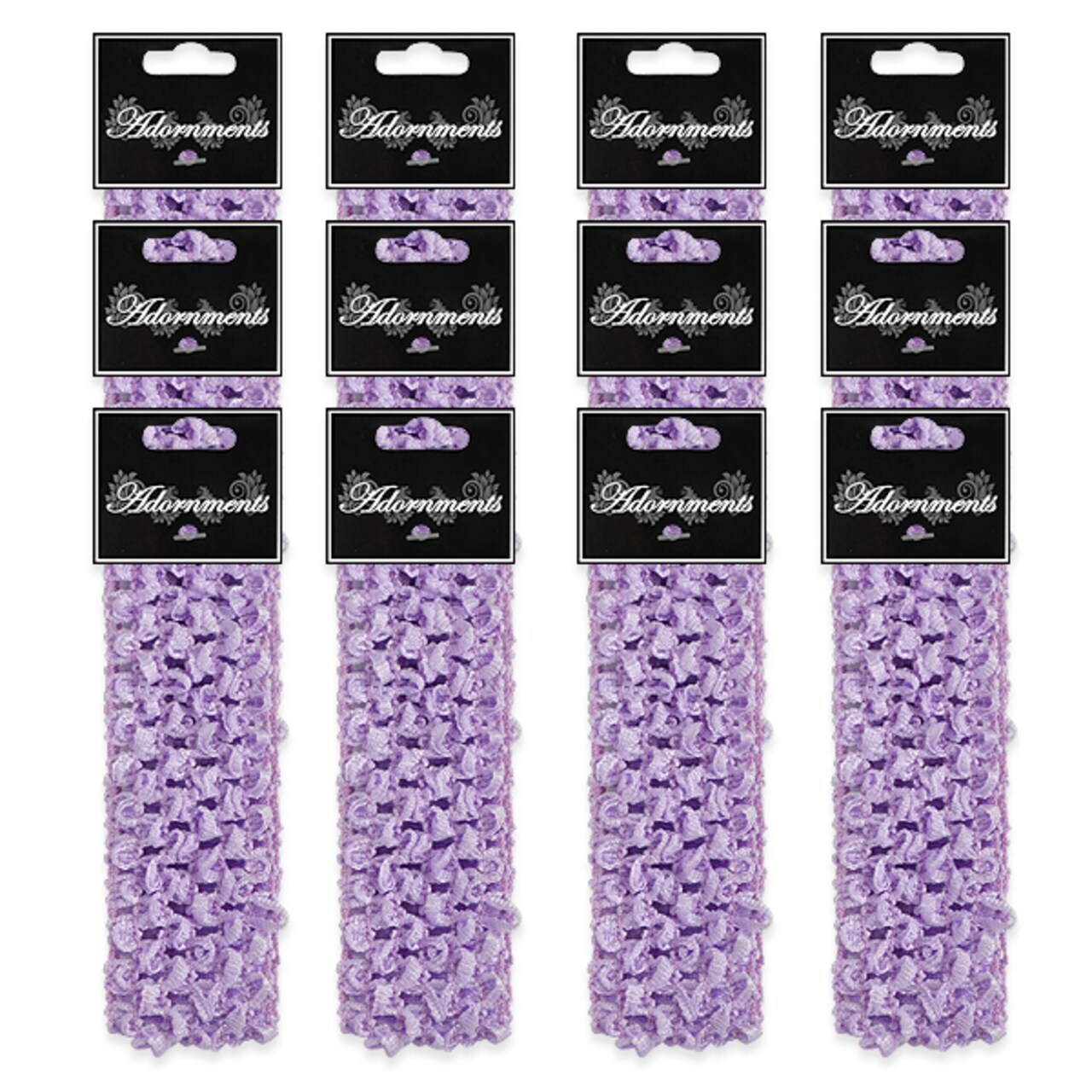 Pack of 12 Crochet Stretch Headbands – Versatile & Comfortable